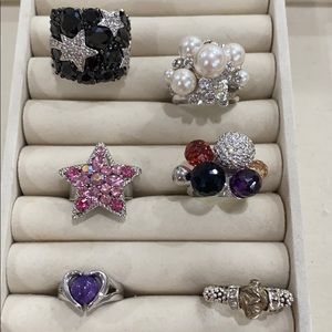 Lot of 6 fashion rings